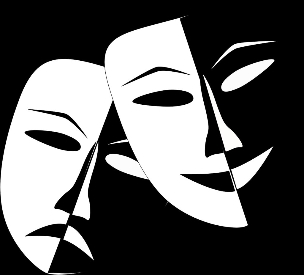 drama, comedy and tragedy, theater